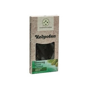 Шоколад Кедровка горький с сосновой шишкой, Вес 100 гр